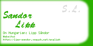 sandor lipp business card
